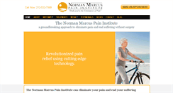 Desktop Screenshot of normanmarcuspaininstitute.com